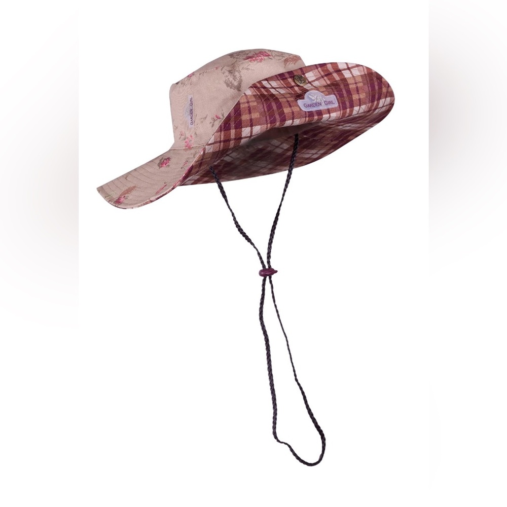 The Garden Girl Floral Classic Sun Hat with Adjustable Chin Strap